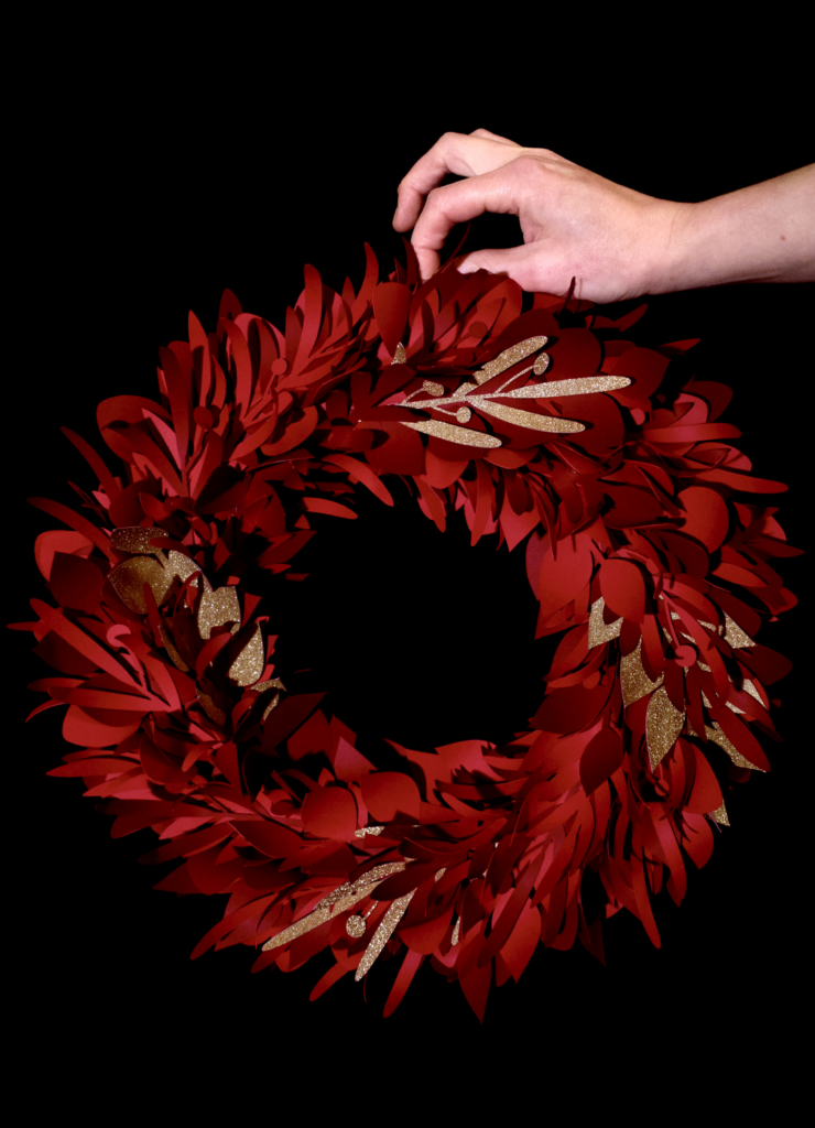 couronne papier noel